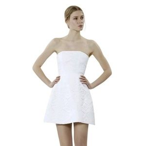 Alice & Olivia White Eyelet Dress